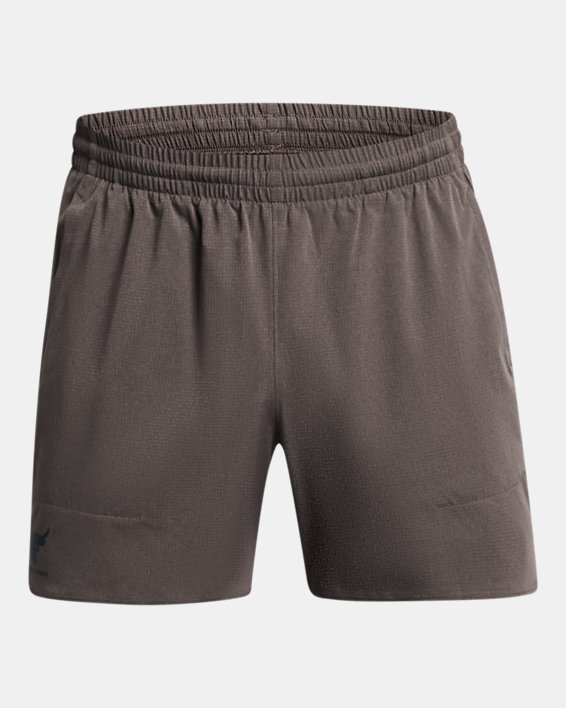 Men's Project Rock Camp Shorts in Brown image number 4